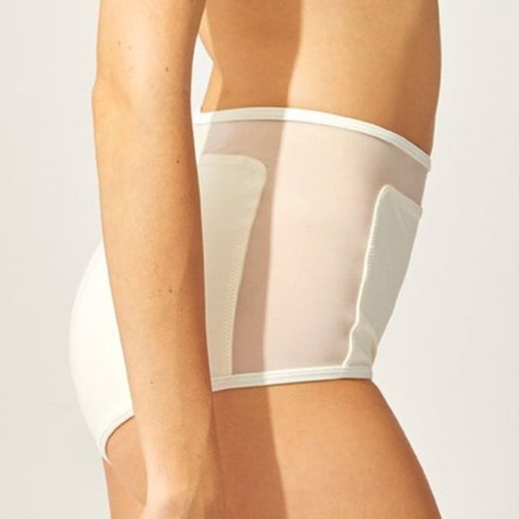 Solid & Striped Brigitte Mesh Bikini Bottom Cream - Picture 8 of 9